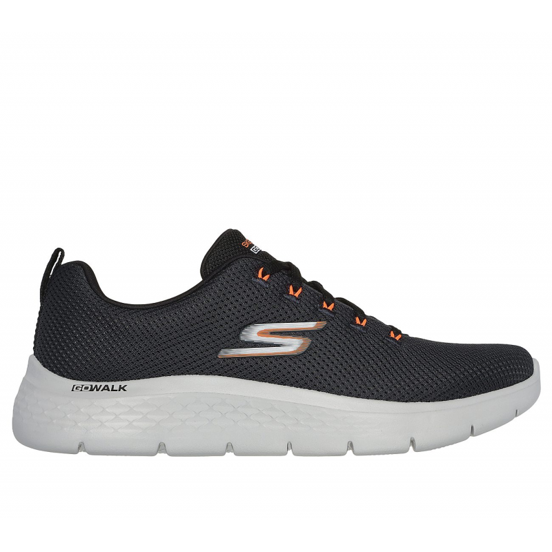 Skechers Men's GO WALK Flex - Vespid Shoes - حذاء سكيتشرز جو ووك فليكس- فيسبيد للرجال لون رمادي غامق ونعل أبيض
