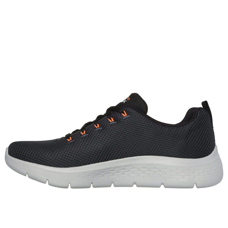 Skechers Men's GO WALK Flex - Vespid Shoes - حذاء سكيتشرز جو ووك فليكس- فيسبيد للرجال لون رمادي غامق ونعل أبيض