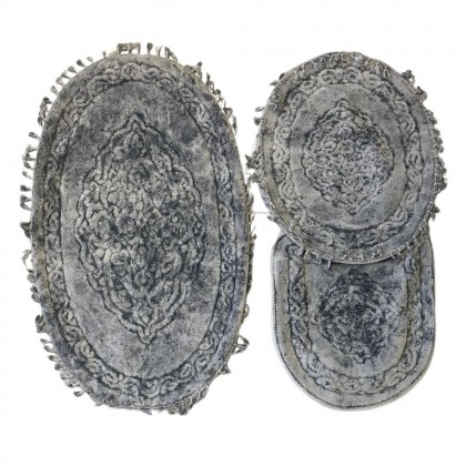 طقم حمام 3 قطع لون سكني فاتح ثقيل