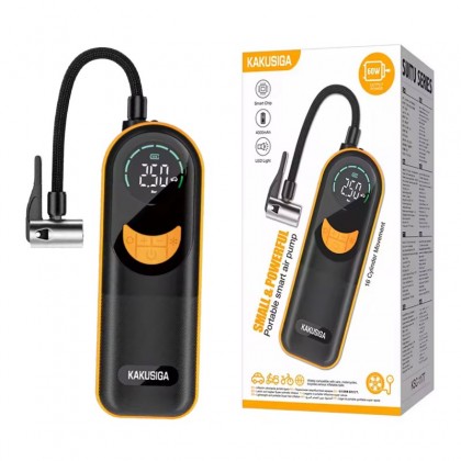 مضخة هواء ذكية محمولة ببطارية قابلة للشحن لون أسود من  KAKUSIGA KSC-1177 Lightweight and Portable Smart Air Pump