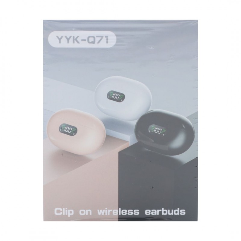 Q71 bluetooth headphones white - ايربودز (سماعة لاسلكية )