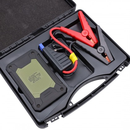 transport vehicle car starter booster with backup battery 7200M black-بطارية ومشغل السيارة وبطارية احتياطية 7200 م