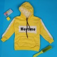هودي مبطن للأطفال لون أصفر