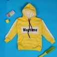 هودي مبطن للأطفال لون أصفر