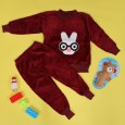 بجامة (قطعتين) للأطفال لون خمري