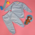 بجامة (قطعتين) للأطفال لون رمادي