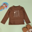 بلوزة بأكمام طويلة للأطفال لون بني