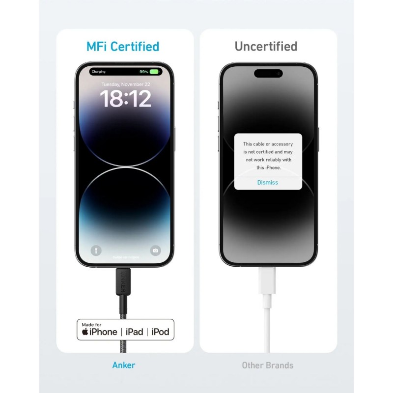 ANKER 322 USB-C to Lightning Cable 3 Ft ( 90 CM )