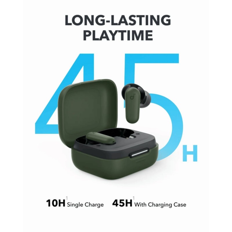 soundcore by ANKER R50i NC Auto Noise Cancelling Hands-Free Viewing Wireless Earbuds ( Army Green )