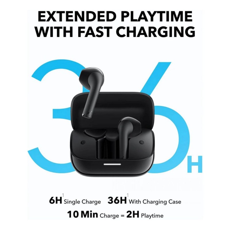 soundcore by ANKER K20i Semi-in-Ear Comfort with Extended Playtime Wireless Earbuds ( Black )