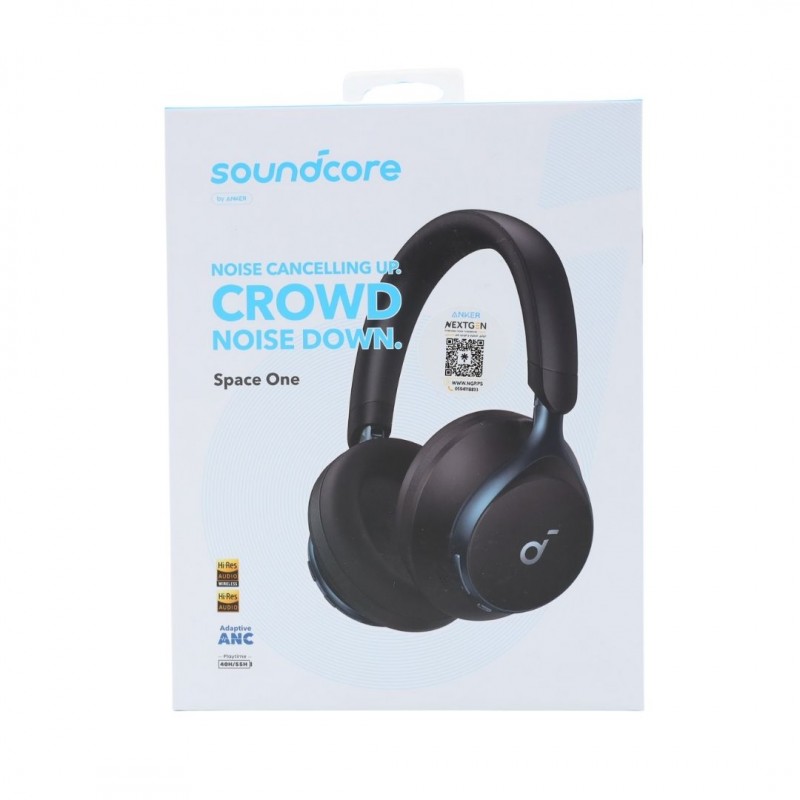 soundcore by ANKER Space One Noise Cancelling CROWED Noise Down Wireless Headphone ( Black )