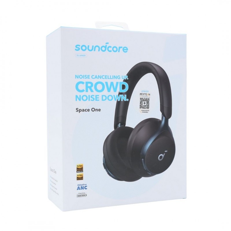 soundcore by ANKER Space One Noise Cancelling CROWED Noise Down Wireless Headphone ( Black )