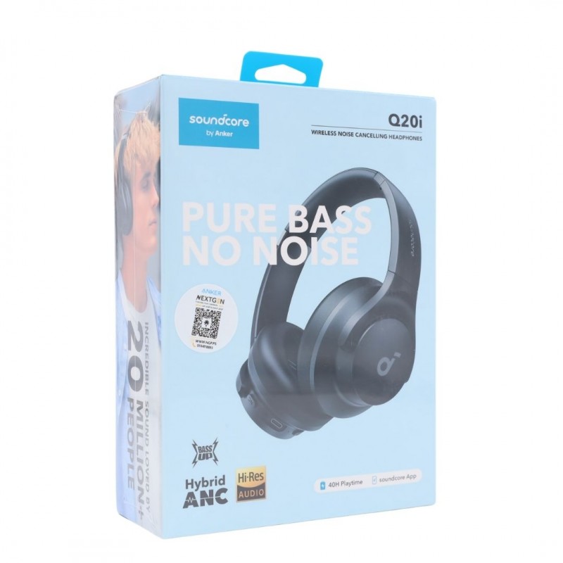 soundcore by ANKER Q20i Noise Cancelling Wireless Headphones ( Black )