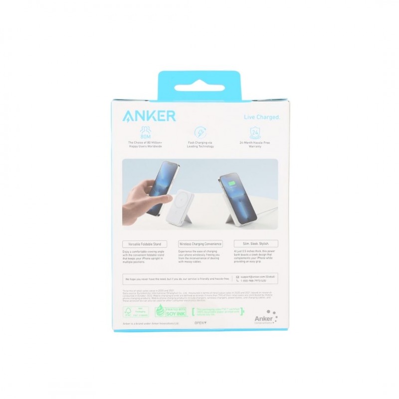 ANKER Charge Wire-Free Anywhere Anytime MagGo 5000mAh 7.5W Power Bank