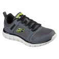 Skechers Men's Track - Knockhill Shoes - حذاء سكيتشرز تراك - نوك هيل للرجال لون رمادي ونعل ابيض