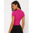 تيشيرت ستاتي لون فوشي للسيدات