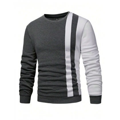 بلوزة بأكمام طويلة للرجال لون رمادي