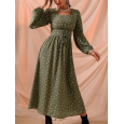 فستان نسائي قصة واسعة لون اخضر