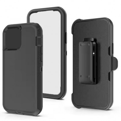 كفر حماية ضد الكسر والصدمات لون أسود آيفون 13 برو ماكس