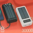 باور بانك تشحن على الطاقة الشمسية مع اربع وصلات لشحن كافة أنواع الجوالات سعة 30000 ملي أمبير ماركة urpin