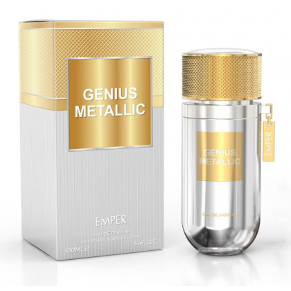 Genius Metallic EDP By Emper For Men 100ml- عطر جينيوس ميتاليك من امبر للرجال سعة 100 مل