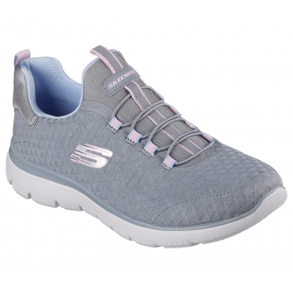 حذاء سكيتشرز سوميتس -بيكسي للنساء لون رمادي ونعل أبيض -Skechers Women's Summits - Pixi Shoes