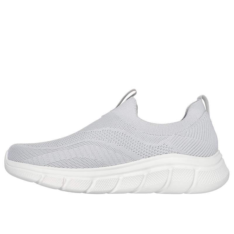 حذاء سكيتشرز بوبس سبورت بي فيلكس للرجال لون رمادي فاتح ونعل ابيض-Skechers Men's BOBS Sport B Flex - Frigid Edge Shoes