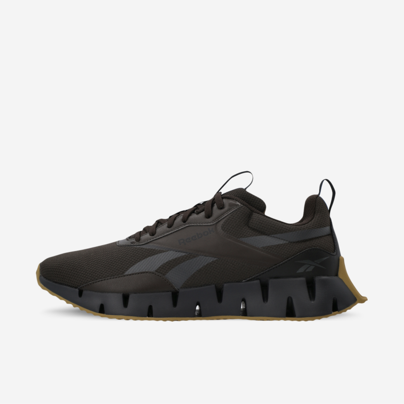 Reebok Mens' Zig Dynamica STR Shoes - حذاء ريبوك زيج ديناميكا اس تي ار للرجال لون بني محروق ونعل أسود