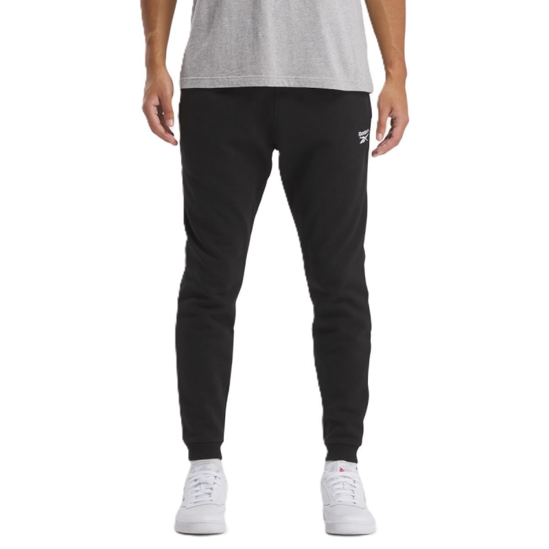 Reebok Mens' Identity Small Logo Fleece Joggers-Black