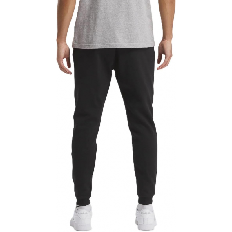 Reebok Mens' Identity Small Logo Fleece Joggers-Black
