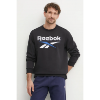 Reebok Mens' Identity Big Logo Fleece Sweatshirt-Black