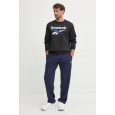 Reebok Mens' Identity Big Logo Fleece Sweatshirt-Black