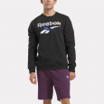 Reebok Mens' Identity Big Logo Fleece Sweatshirt-Black