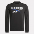 Reebok Mens' Identity Big Logo Fleece Sweatshirt-Black
