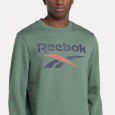 Reebok Mens' Identity Big Logo Sweatshirt-Green