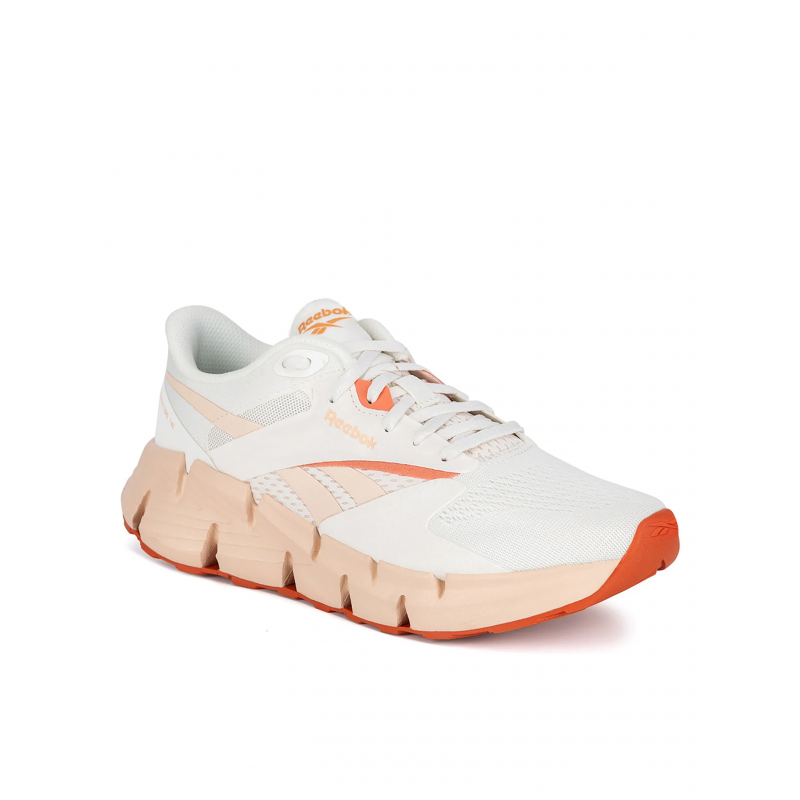 Reebok Womens' Zig Dynamica 5 Shoes - حذاء ريبوك زيج دايناميكا 5 للنساء لون طحيني وبرتقالي