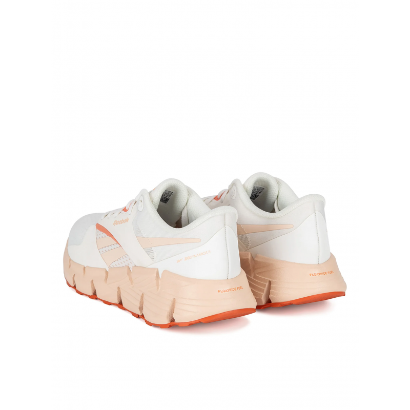 Reebok Womens' Zig Dynamica 5 Shoes - حذاء ريبوك زيج دايناميكا 5 للنساء لون طحيني وبرتقالي