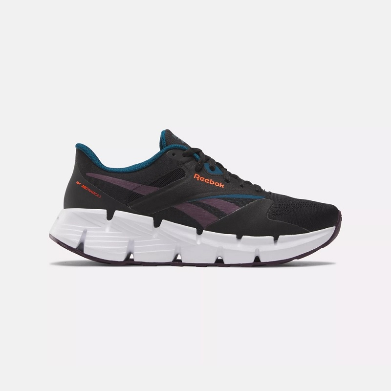 Reebok Womens' Zig Dynamica 5 Shoes - حذاء ريبوك زيج دايناميكا 5 للنساء لون أسود ونعل ابيض