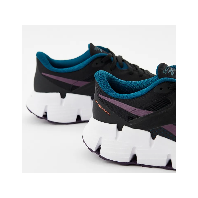 Reebok Womens' Zig Dynamica 5 Shoes - حذاء ريبوك زيج دايناميكا 5 للنساء لون أسود ونعل ابيض