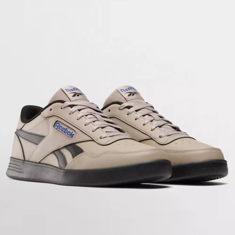 Reebok Mens' Court Advance Shoes - حذاء ريبوك كورت ادفانس للرجال لون بيج وأسود