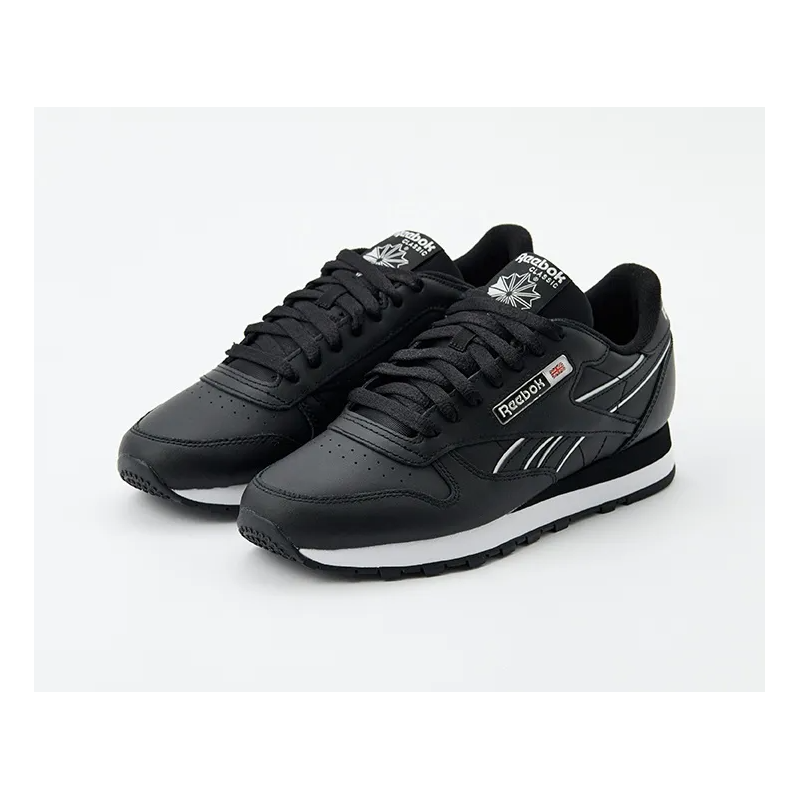 Reebok Mens' Classic Leather Shoes - حذاء ريبوك كلاسيك ليذر للرجال لون أسود