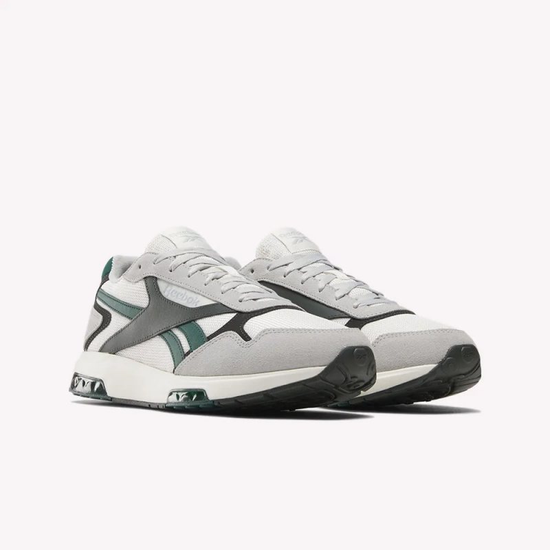 Reebok Mens' Glide DMX Shoes - حذاء ريبوك جلايد دي ام اكس للرجال لون رمادي واخضر