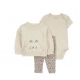 طقم 3 قطع للأطفال لون بيج