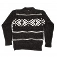 بلوزة صوف للأطفال لون أًسود و أبيض