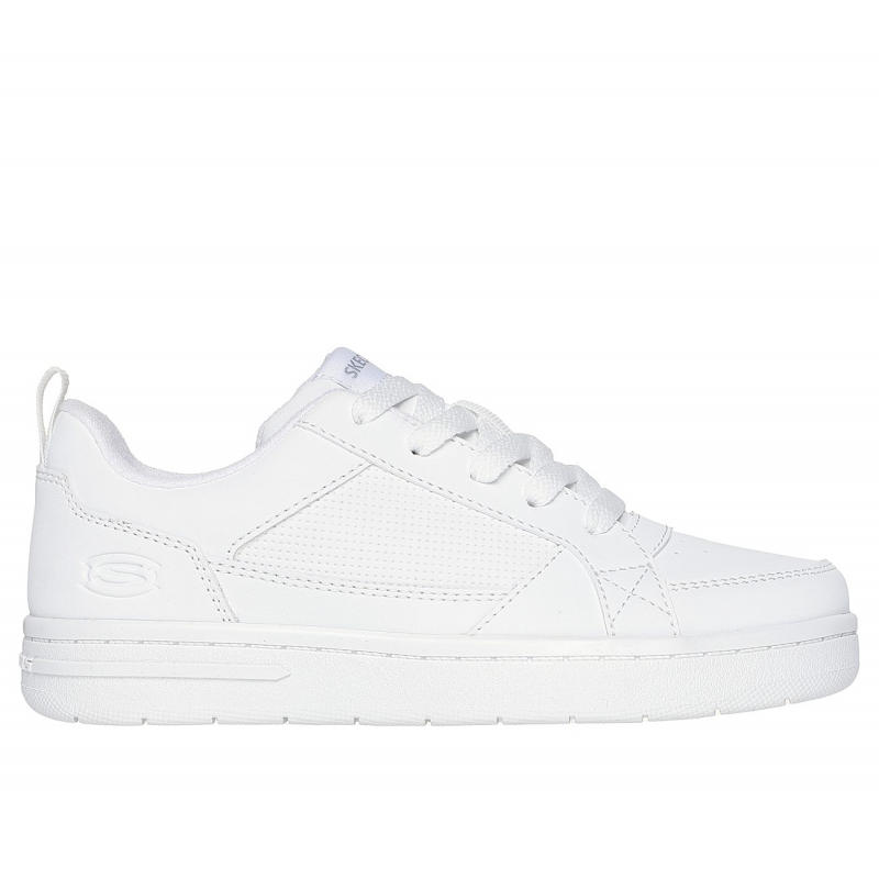 Skechers Smooth Street - Steady-Zip Shoes- حذاء سكيتشرز سموث ستريت ستيدي لون أبيض
