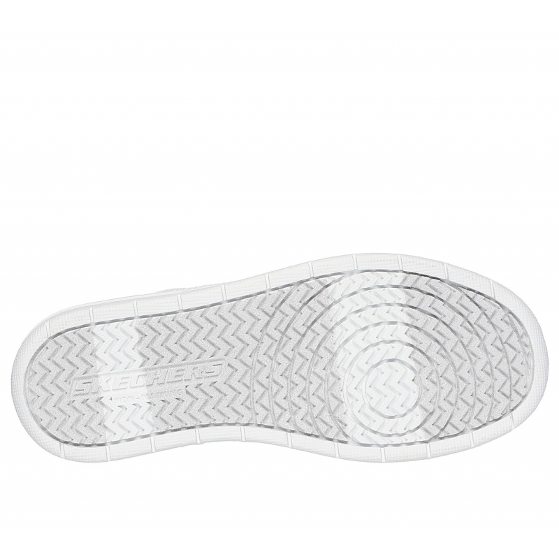 Skechers Smooth Street - Steady-Zip Shoes- حذاء سكيتشرز سموث ستريت ستيدي لون أبيض
