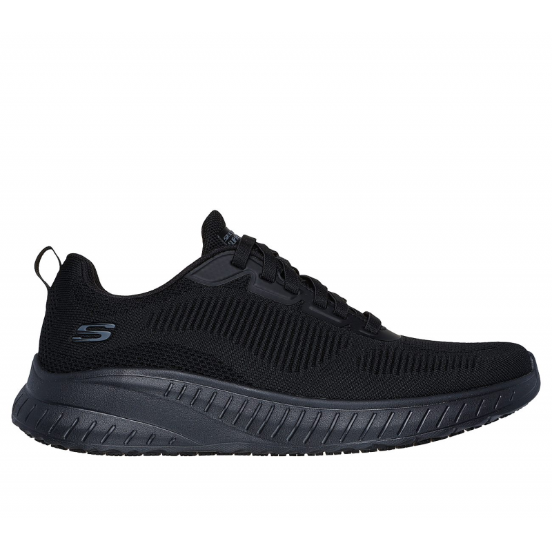 Skechers Mens' Work Relaxed Fit: Squad Chaos Slip Resistant - Fellker Shoes - حذاء سكيتشرز ورك ريلاكس فيت: سكواد للرجال لون أسود