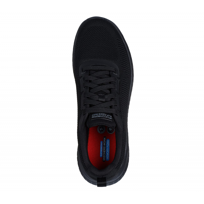 Skechers Mens' Work Relaxed Fit: Squad Chaos Slip Resistant - Fellker Shoes - حذاء سكيتشرز ورك ريلاكس فيت: سكواد للرجال لون أسود