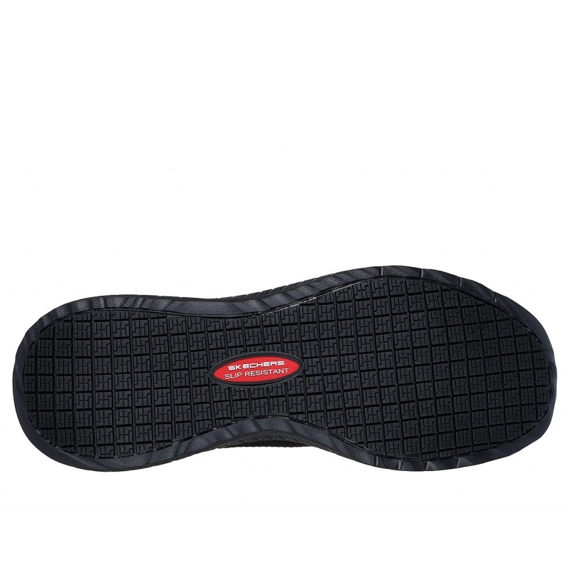 Skechers Mens' Work Relaxed Fit: Squad Chaos Slip Resistant - Fellker Shoes - حذاء سكيتشرز ورك ريلاكس فيت: سكواد للرجال لون أسود