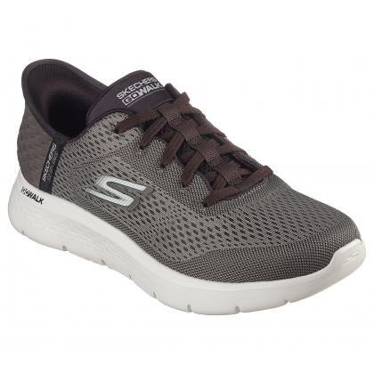 Skechers Men's Slip-ins: GO WALK Flex - New World Shoes - حذاء سكيتشرز سليب انس جو ووك فليكس- نيو ورلد للرجال لون بني